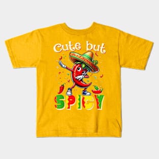 Kids Cinco De Mayo Mexican Cute But Spicy Chili Boys Girls Kids T-Shirt